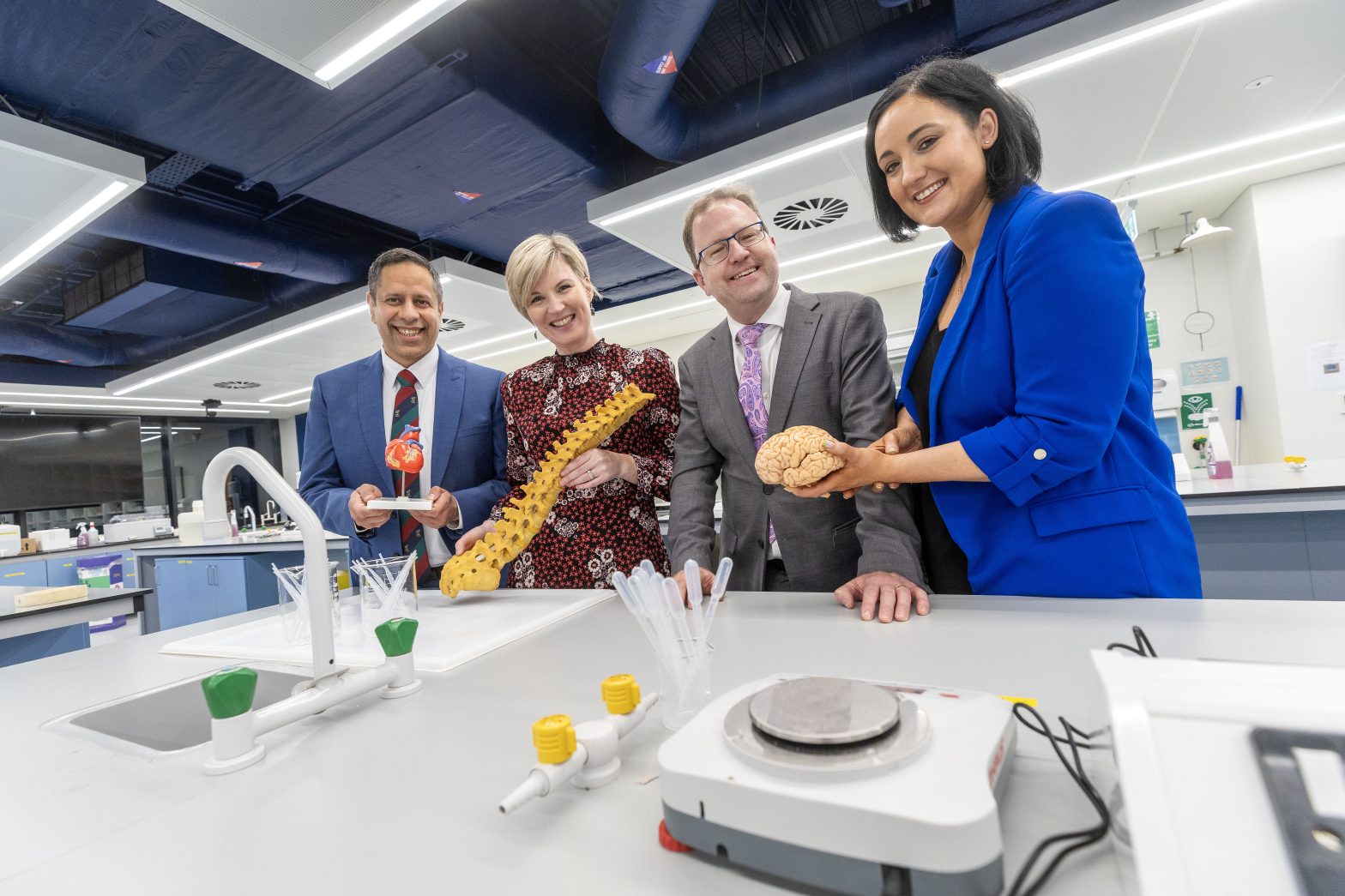 Dr Aamir Hameed, Department of Anatomy and Regenerative Medicine (awardee); Dr Ciara Murphy, Department of Anatomy and Regenerative Medicine (awardee); Minister Lawless; and Dr Jennifer Dowling, School of Pharmacy and Biomolecular Sciences (awardee).